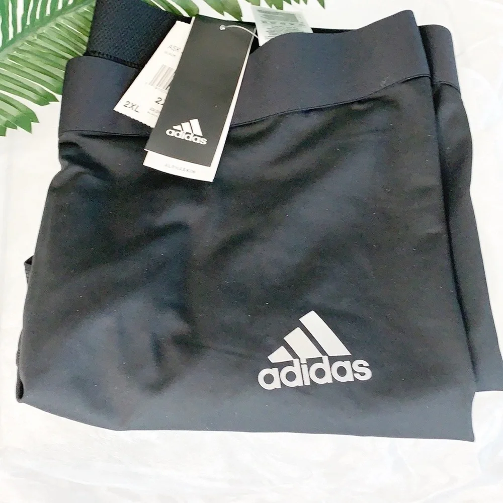 Adidas Alphaskin Black Compression Shorts! 2XL